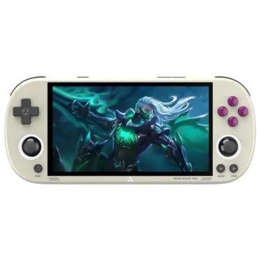 Imagem de Video Game Console Trimui Smart Pro Emulador Mini Game, SD 64 GB, Tela HD IPS de 4,9 Pol, Sistema Linux, Suporte a Mais de 5500 Jogos Clássicos, Gamepad sem Fio 2.4G/5G, WiFi Bluetooth - Cinza Retrô.