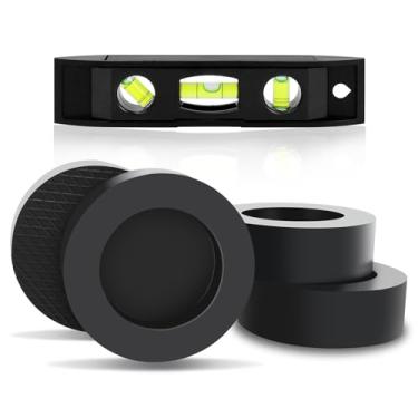 Imagem de VOSON Almofadas antivibração para máquinas de lavar – 4 almofadas com nivelador, almofadas de pedestal universais para lavadora e secadora, reduzem o ruído, evitam vibrações e protegem pisos, tapetes