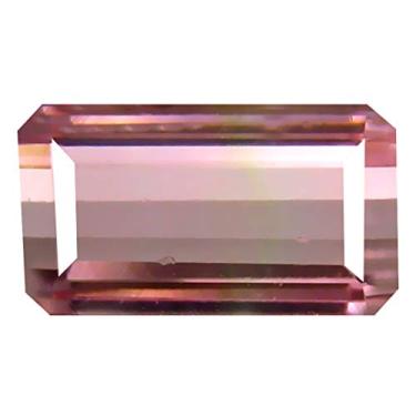 Imagem de Pedra preciosa solta natural de turmalina rosa não aquecida com corte de octógono de 1,92 ct (9 x 5 mm)