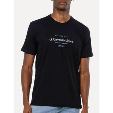 Imagem de Camiseta Calvin Klein Jeans Masculina NYC Icons Preta-Masculino