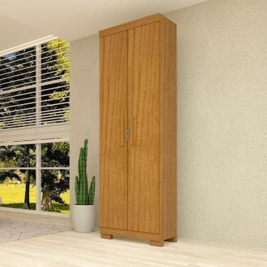 Imagem de Armário Multiuso 2 Portas com Chave Astilbe Espresso Móveis Cinamomo