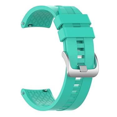 Imagem de Estilo no Pulso, Pulseira 22mm compatível com Zeblaze Btalk 3, Btalk 3 Plus ou Btalk 3 Pro - Silicone Style cor:Verde Água
