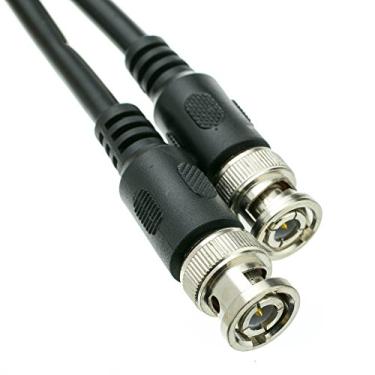 Imagem de CableWholesale RG59/U Cabo coaxial, BNC macho para BNC macho conector cabo coaxial para vídeo, 75 Ohm, 22 AWG, preto, 23 m