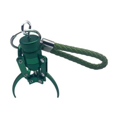 Imagem de rockible Chaveiro com pingente de máquina de guindaste de garra, chaveiro para máquina de garra de fliperama para homens, Verde