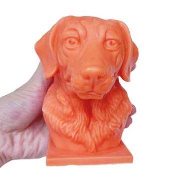 Imagem de Molde de silicone para cães, 6 estilos: Rowena, Bulldog, Shih Tzu, Pastor, Pug, Golden Retriever, usando resina, gesso, cimento, velas, lembranças feitas à mão para animais de estimação, troféus,