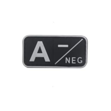 Imagem de Ysmzzmsy 1 Patch de moral de PVC tipo sanguíneo – Patch de moral divertido, tático, militar, muito adequado para seu equipamento militar tático, mochila, chapéu, colete (5 x 2,5 cm (sangue tipo A- 3)