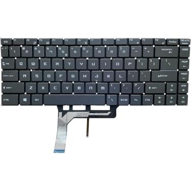 Imagem de Teclado de substituição para MSI GS65: teclado de laptop com retroiluminação para GS65VR PS63 GF63 PS42 P65 WP65 WS65 MS-16Q1 US Layout (cinza prata)