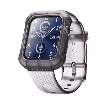 Imagem de WELESS Pulseiras compatíveis com Apple Watch 38 mm, 40 mm, 41 mm, séries 9, 8, 7, 6, 5, 4, 3, 2, 1 SE SE2, pulseira de substituição para iWatch Sports Bands com capa masculina e feminina (cinza