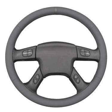 Imagem de MEWANT Capa de volante de carro costurada à mão para Chevrolet Silverado 2003-2007 protetor de volante, acessórios de volante
