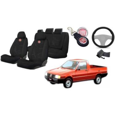 Imagem de Jogo Capas Tecido Duráveis Bancos Fiorino '77-'96 + Volante + Chaveiro