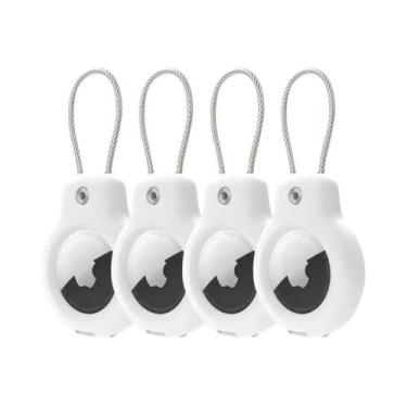 Imagem de Apple Airtag Holder Chaveiro Etiqueta De Bagagem Compatível Com Cabo D