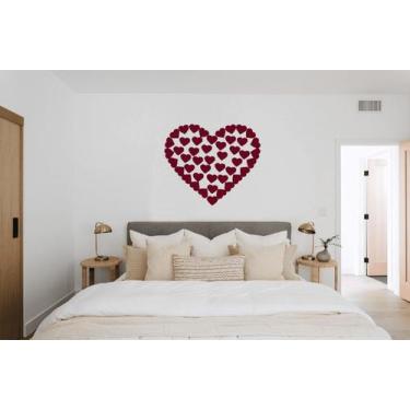 Imagem de Kit 108 Adesivos Coração Decoração Sala, Quarto - Imprimax, VERMELHO E