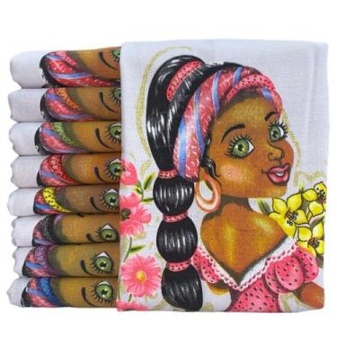 Imagem de Pano de Prato Para Fazer Saia Crochê Boneca Artesã Filó Com Glitter Co