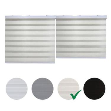 Imagem de Persiana Double Vision Sunny 240larg x 160alt (2 pçs) - Top Flex, Crem