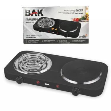 Imagem de Fogareiro Elétrico 110v Cooktop Indução 2000w 2 Bocas Bak BK-FCE703-11