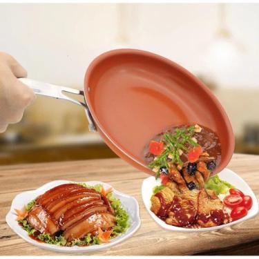 Imagem de frigideira antiaderente frigideira de cobre com revestimento cerâmico 