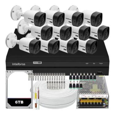 Imagem de Kit Cftv Monitoramento 12 Cameras Segurança Intelbras Mhdx 1216 6 Tera