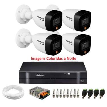 Imagem de Kit 4 Câmeras de Segurança Intelbras vhd 1220 B Color Full HD 1080p 20