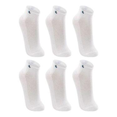 Imagem de Kit 6 Pares de Meiais Sport Cano Curto Lupo Algodão Original, Branco, 