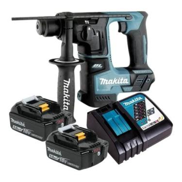 Imagem de Martelete Rompedor 2 Baterias 18v 5ah Makita Dhr171 Com Carregador Ráp