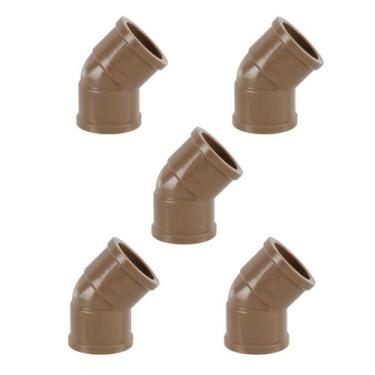 Imagem de Kit 5 Joelho PVC Soldável de 25mmx3/4 de 45º Conexões - FORTLEV