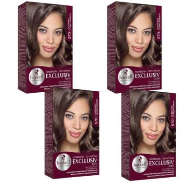 Imagem de Kit 4 TONALIZANTE HASKELL 570 CASTANHO CLARO MARROM