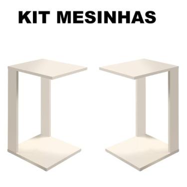 Imagem de Mesinha De Canto Para Encaixe Lateral Ao Sofá Sala Madeira - Colomi