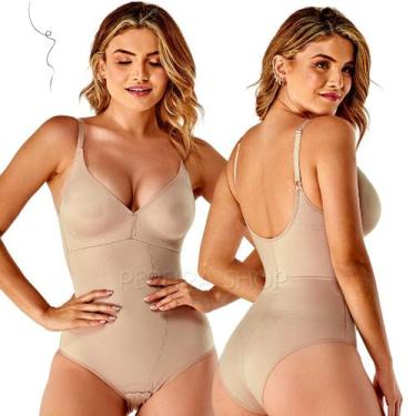 Imagem de Body Bory Bori Cinta Modelador de Média Forte Compressão Sem Bojo 1613