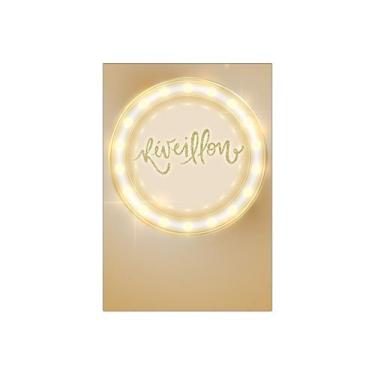 Imagem de Painel De Festa Vertical 1,50 x 2,20 - Reveillon Bege com Dourado 017 