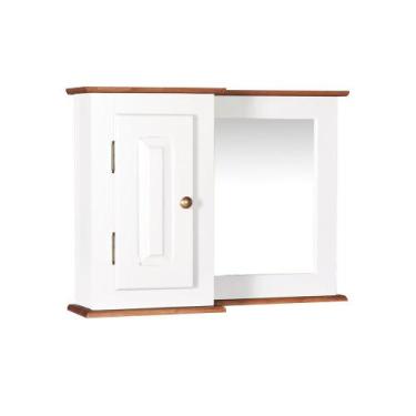 Imagem de Armário De Banheiro Com Espelho 1 Porta e Prateleira Dália 3059-80 Lin