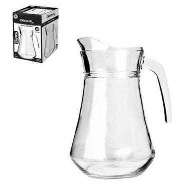 Imagem de Jarra De Vidro Lisa Com Tampa De Acrilico Glass 1,6l Na Caix - Oem