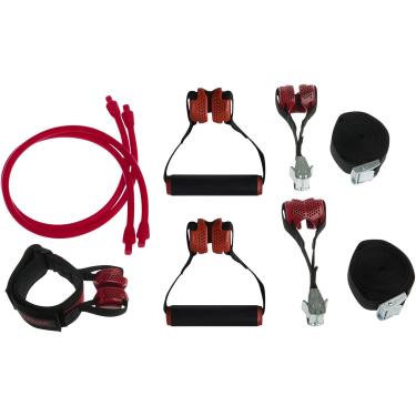 Imagem de Lifeline Estação de trem com duas alças de porta fáceis de fixar para tensão constante para construir músculos rosa, 13,60 kg