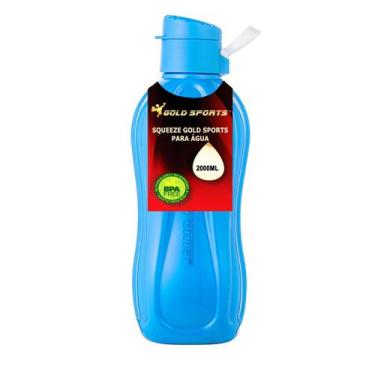 Imagem de Garrafa Squeeze Plástica Gold Sports Resistente II - BPA- FREE  - 2000