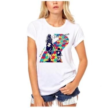 Imagem de Camiseta camisa feminina mãe filho autista juntos autismo - Dogs, Bran