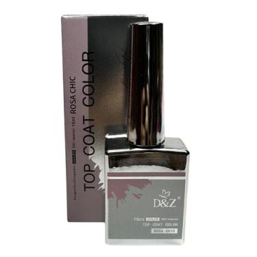 Imagem de Top Coat Color Rosa Chic Unhas Gel 18ml - D&Z