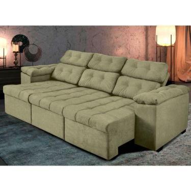 Imagem de Sofá Itália 2,25 m Retrátil Reclinável Suede com  molas- Sofá na Web, 