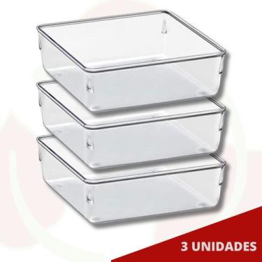 Imagem de Kit Organizador Pequeno Porta Joias Gavetas Acessórios 3 Uni - PLASTUT