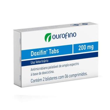 Imagem de Antibiótico Ourofino Doxifin Tabs Para Cães e Gatos 200mg