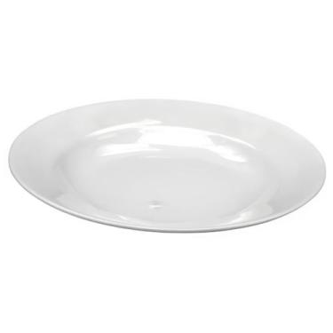 Imagem de Prato Fundo Redondo Branco de Melamina 25cm Leve Plástico Resistente -