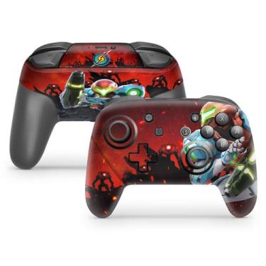 Imagem de Adesivo Compatível Nintendo Switch Pro Controle Skin - Metroid Dread -