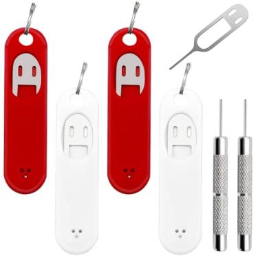 Imagem de Pacote com 6 ferramentas de remoção de cartão SIM, ferramenta de abertura da bandeja do cartão SIM, pinos de ejeção, abridor de agulha, ejetor compatível com todos os iPhones Apple, iPad, Samsung,