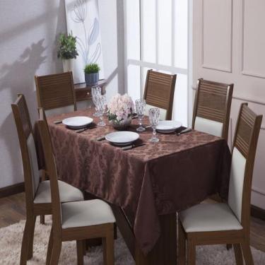 Imagem de Toalha de Mesa Luxo Tecido Jacquard  04 Lugares 1,35x1,35 Quadrada - C