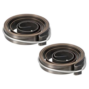 Imagem de uxcell Prensa de broca, mola de pressão, pena, alimentação, retorno, mola, montagem, mola, aço, acabamento de escurecimento químico, 1100 mm, expansão longa, 45 x 10 x 0,8 mm, 2 peças