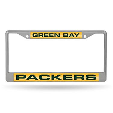 Imagem de NFL Green Bay Packers - Moldura para placa de licença cromada padrão com corte a laser