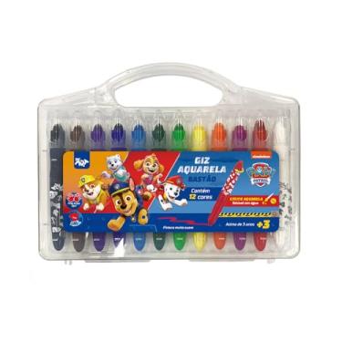 Imagem de DAC - Giz de Cera Retrátil Aquarela com 12 Cores - Patrulha Canina Fem