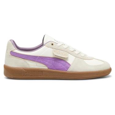 Imagem de PUMA Tênis feminino Palermo X Sc com cadarço, casual, branco, roxo, tamanho 36