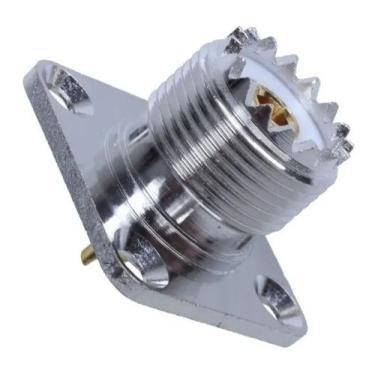 Imagem de 10x Conector Uhf Fêmea P/ Painel Base Quadrada Atacado