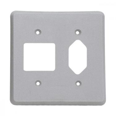 Imagem de Placa Perlex 4X4 (2 Saida+Tomada) 13Pl2/1T