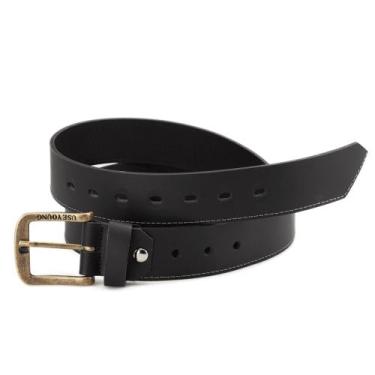 Imagem de Cinto Masculino Casual Fivela Dourada Ajustavel Em Couro - Use Young, 