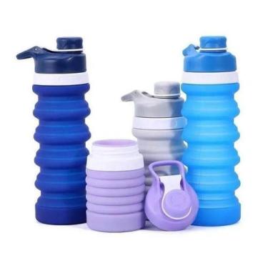 Imagem de 40 Garrafa De Silicone Retrátil Dobrável 550 Ml 2020 - oem